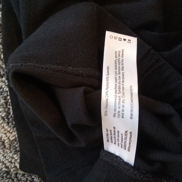 Eileen Fisher Black Pull On  Wide Leg Pants Viscose Blend Womens Xl - Picture 5 of 8